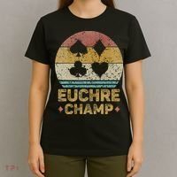 Euchre Champ Funny Vintage Euchre Board Game T-Shirt thumb 4