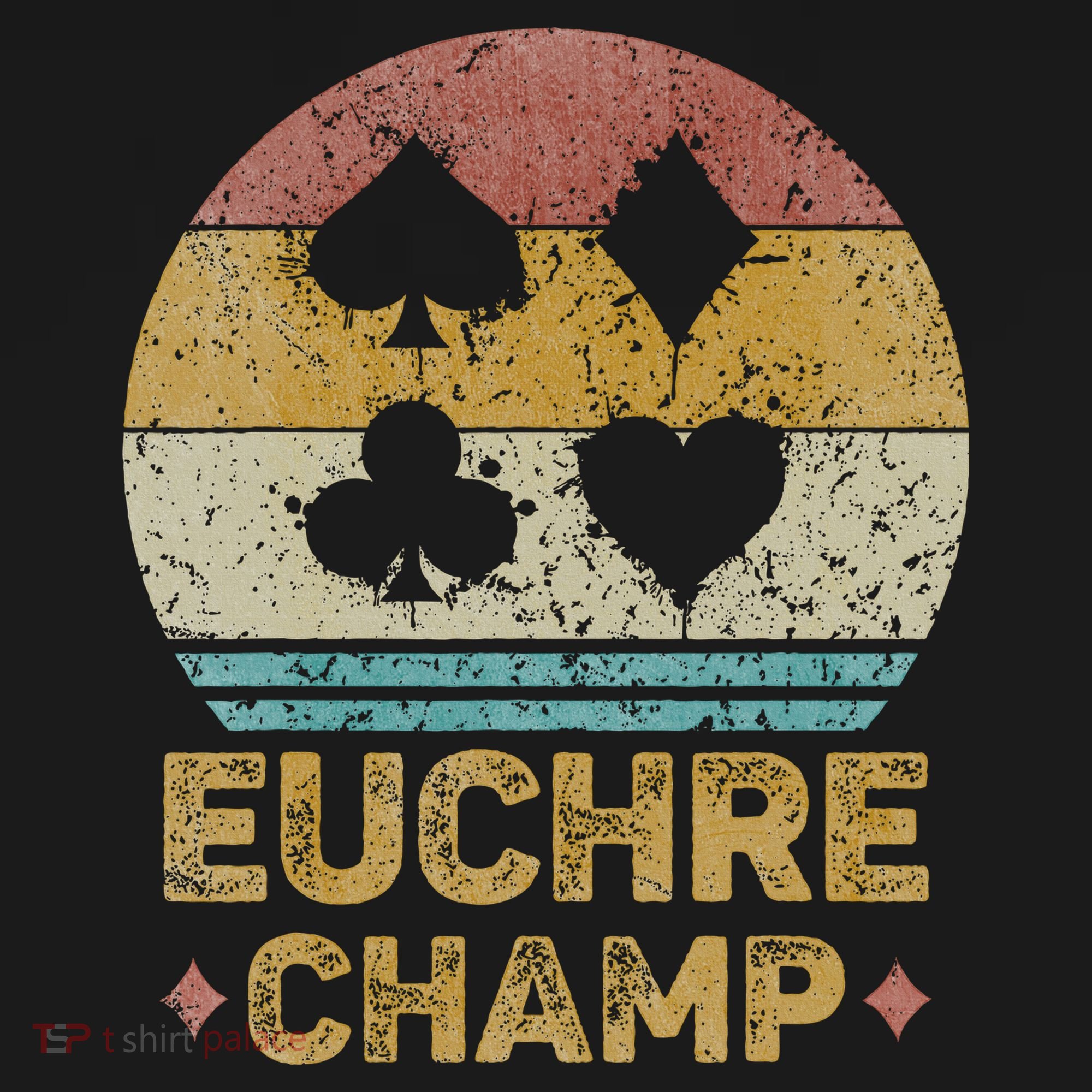 Euchre Champ Funny Vintage Euchre Board Game Button