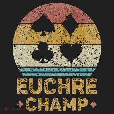 Euchre Champ Funny Vintage Euchre Board Game Adult Drive Performance Visor