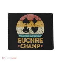 Euchre Champ Funny Vintage Euchre Board Game Mousepad thumb 0