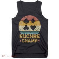 Euchre Champ Funny Vintage Euchre Board Game Tank Top thumb 0