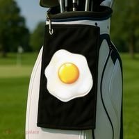 Egg Costume Funny Christmas Halloween Egg Golf Towel thumb 2