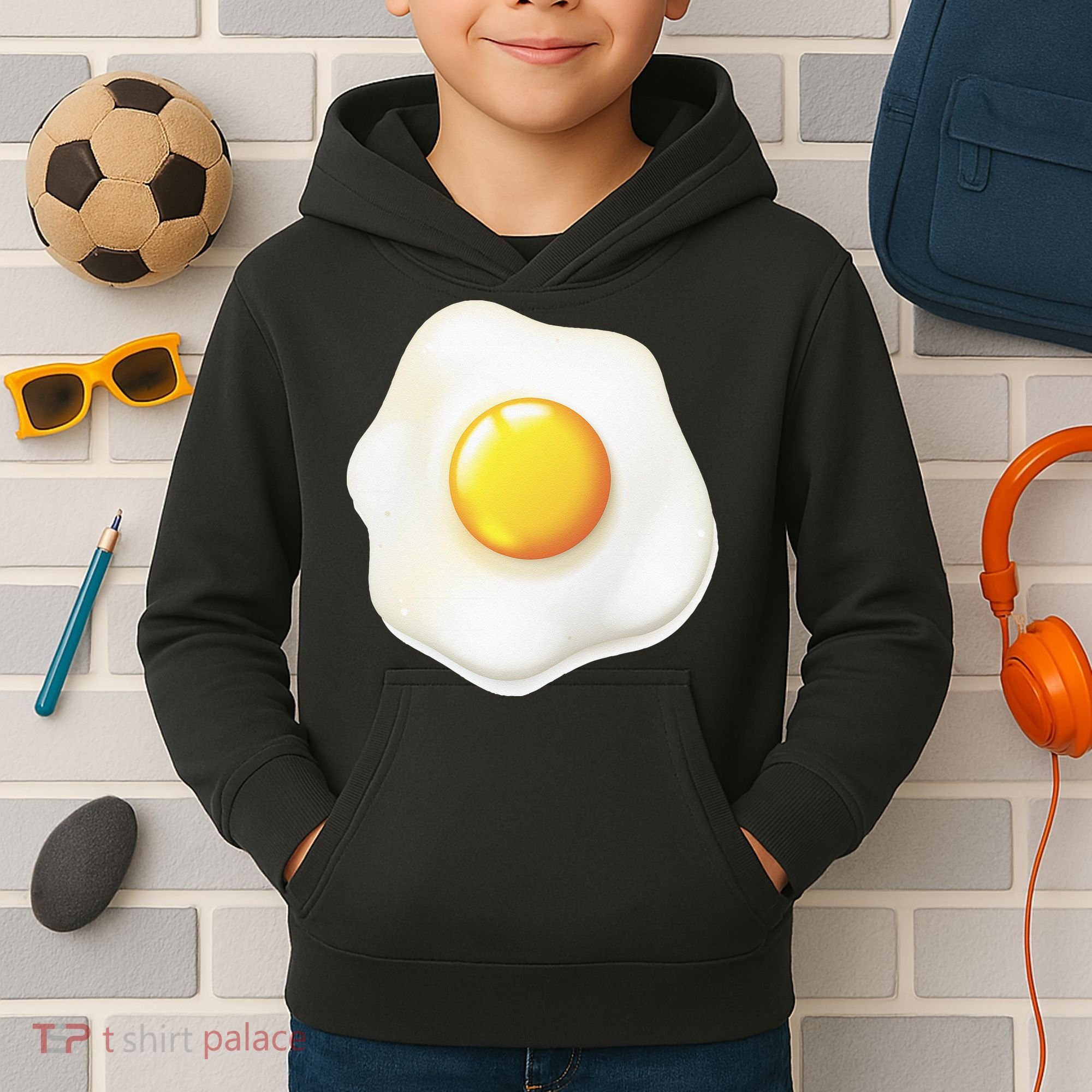 Egg Costume Funny Christmas Halloween Egg Kids Hoodie