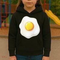 Egg Costume Funny Christmas Halloween Egg Kids Hoodie thumb 3