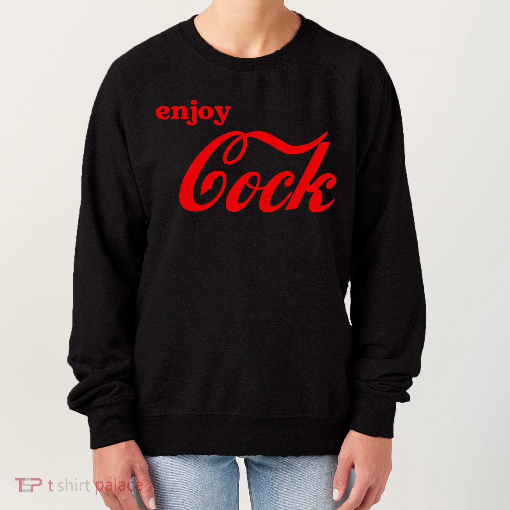 Enjoy Cock Funny Parody Logo Gift Women's Sweatshirt