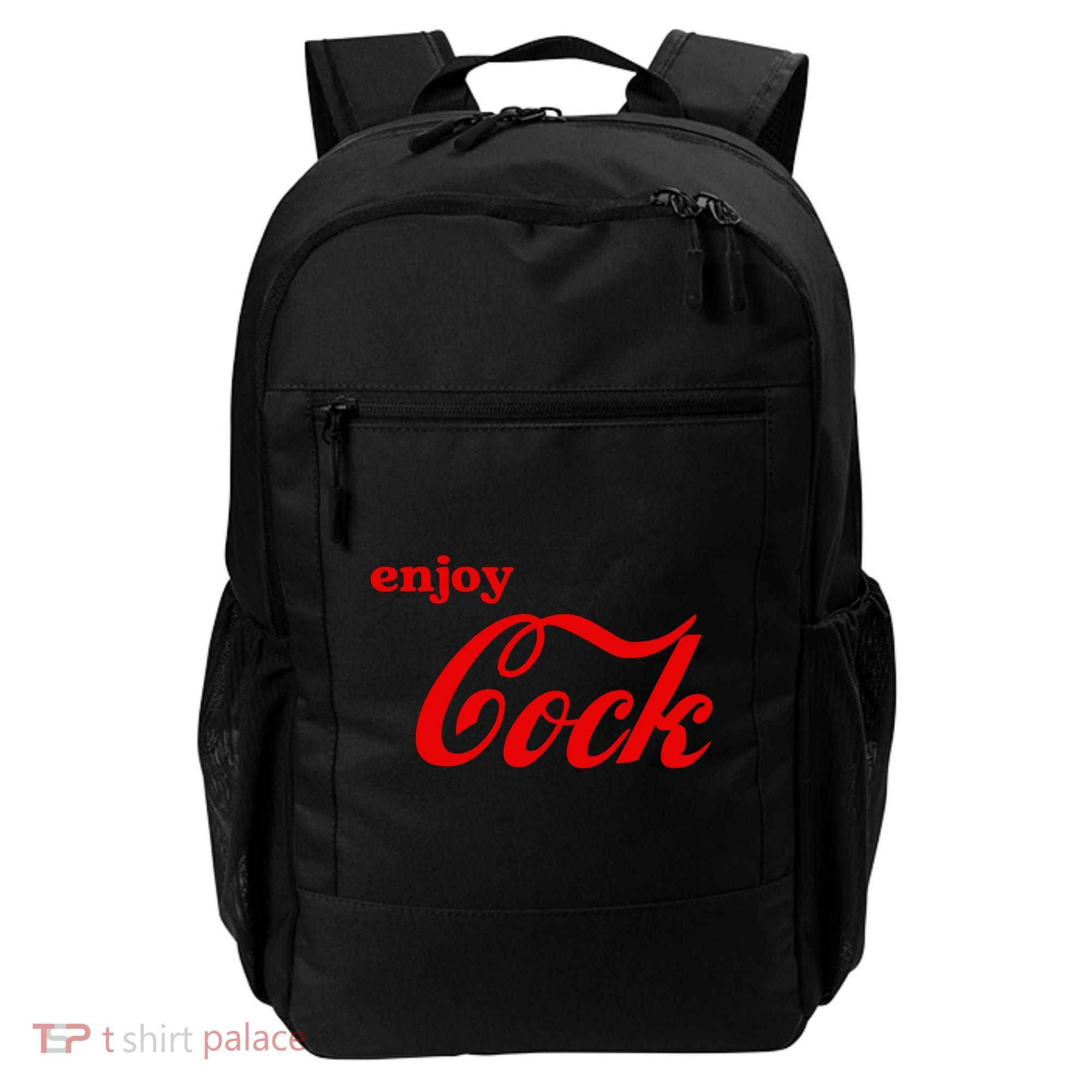 Enjoy Cock Funny Parody Logo Gift Backpack