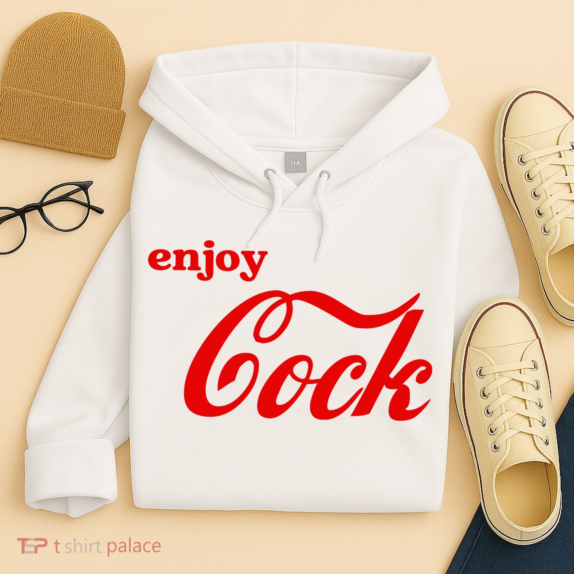 Enjoy Cock Funny Parody Logo Gift Hoodie