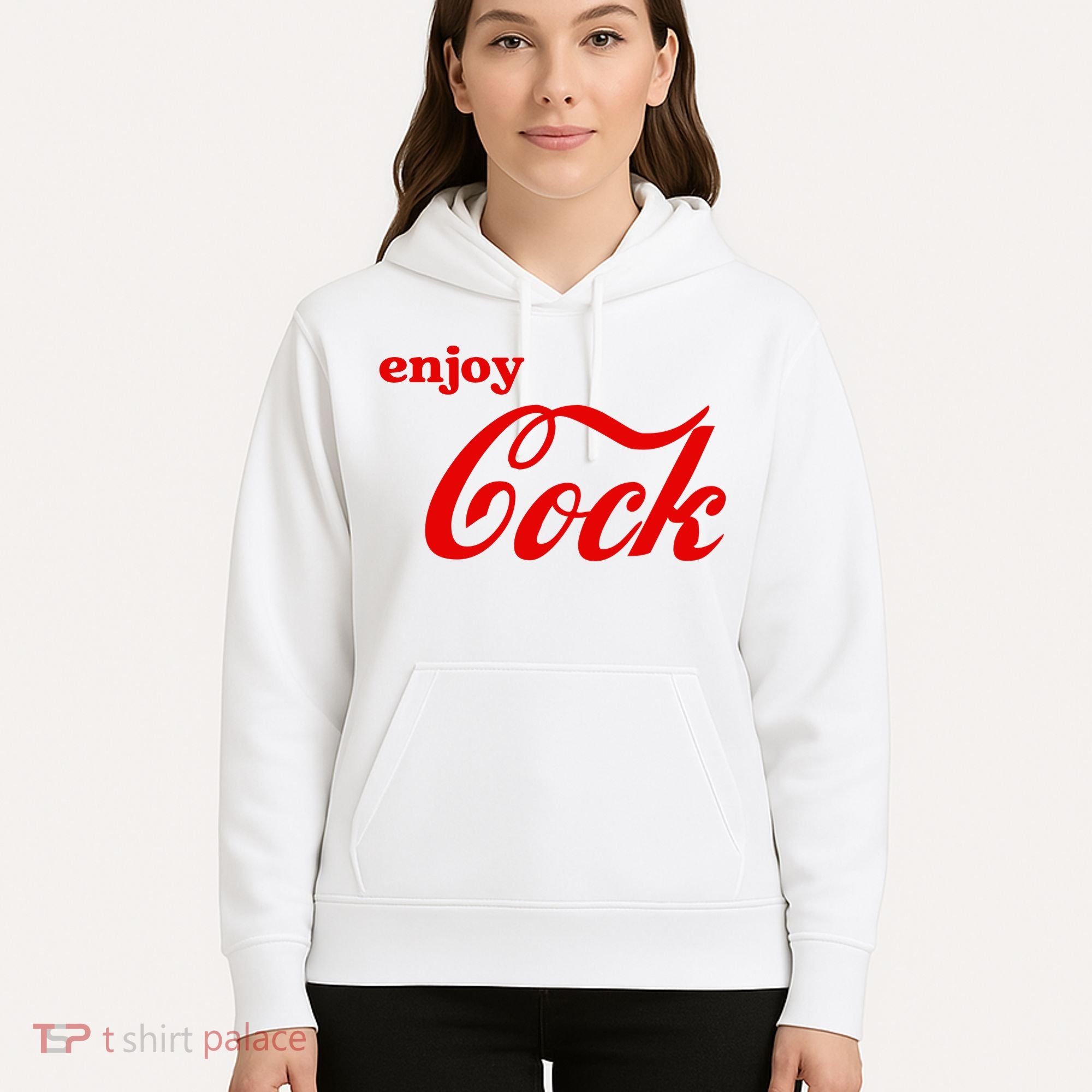 Enjoy Cock Funny Parody Logo Gift Hoodie