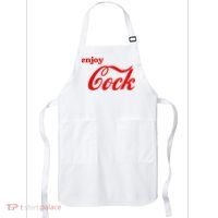 Enjoy Cock Funny Parody Logo Gift Apron thumb 0