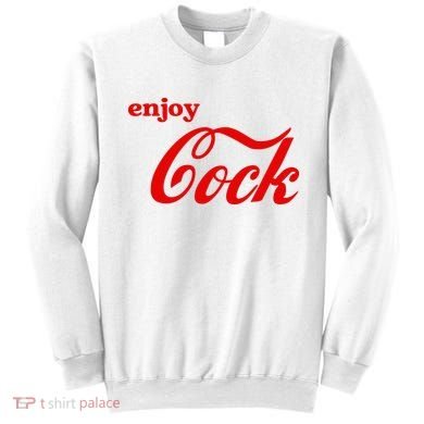 Enjoy Cock Funny Parody Logo Gift Sweatshirt