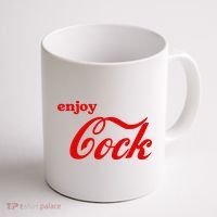 Enjoy Cock Funny Parody Logo Gift Coffee Mug thumb 1