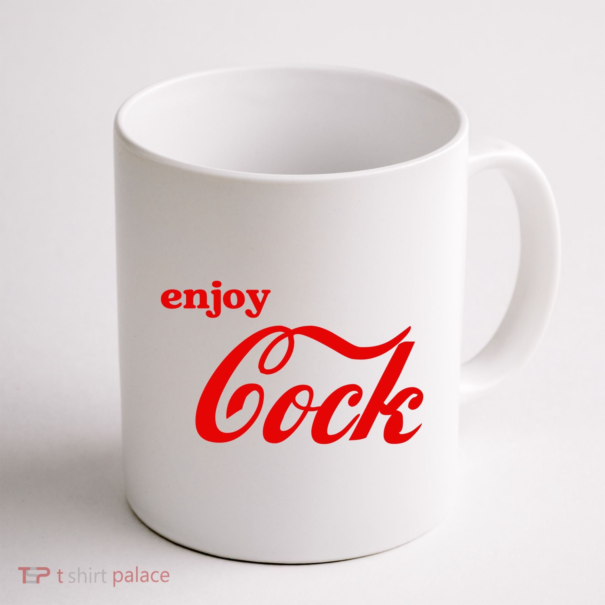 Enjoy Cock Funny Parody Logo Gift Coffee Mug
