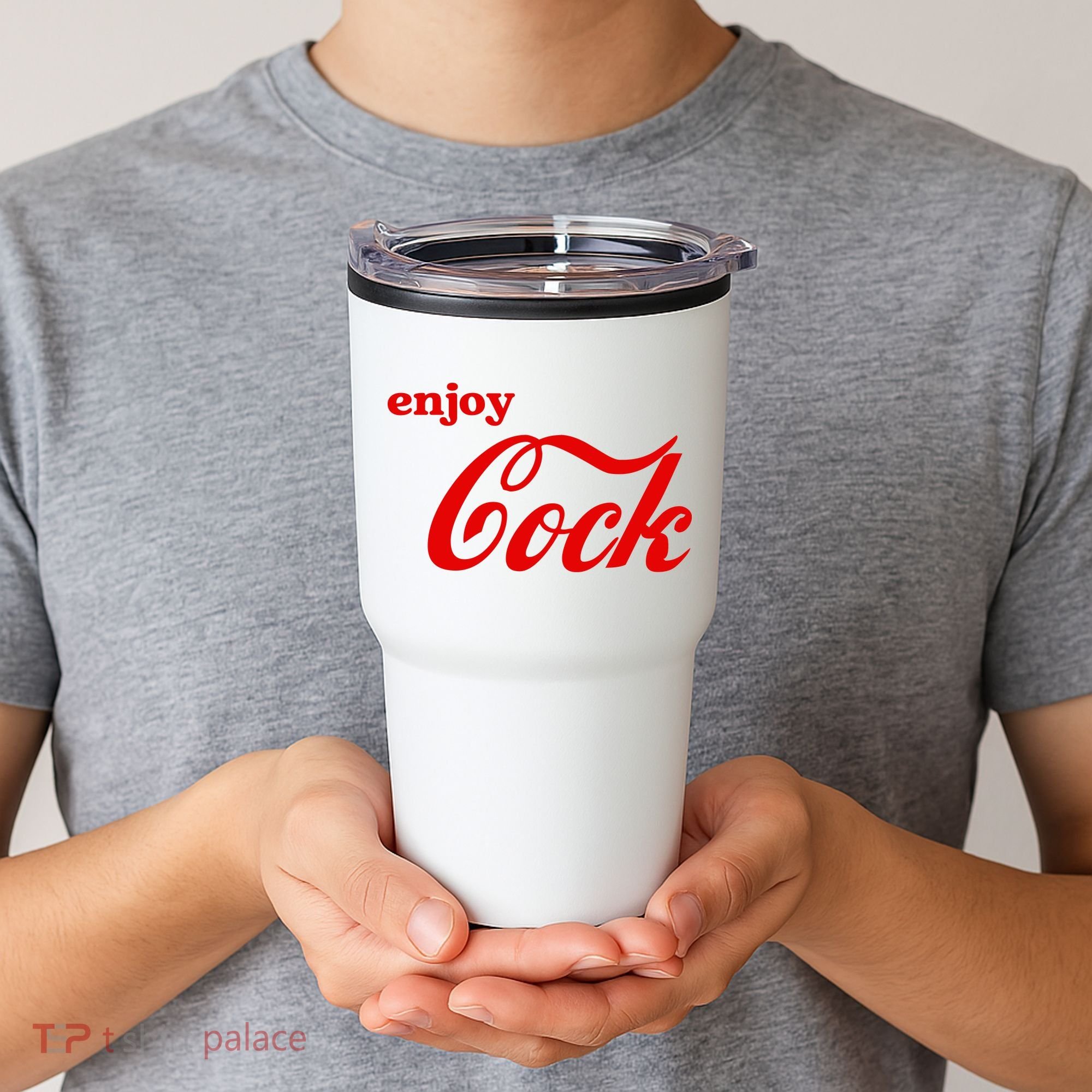 Enjoy Cock Funny Parody Logo Gift Tumbler