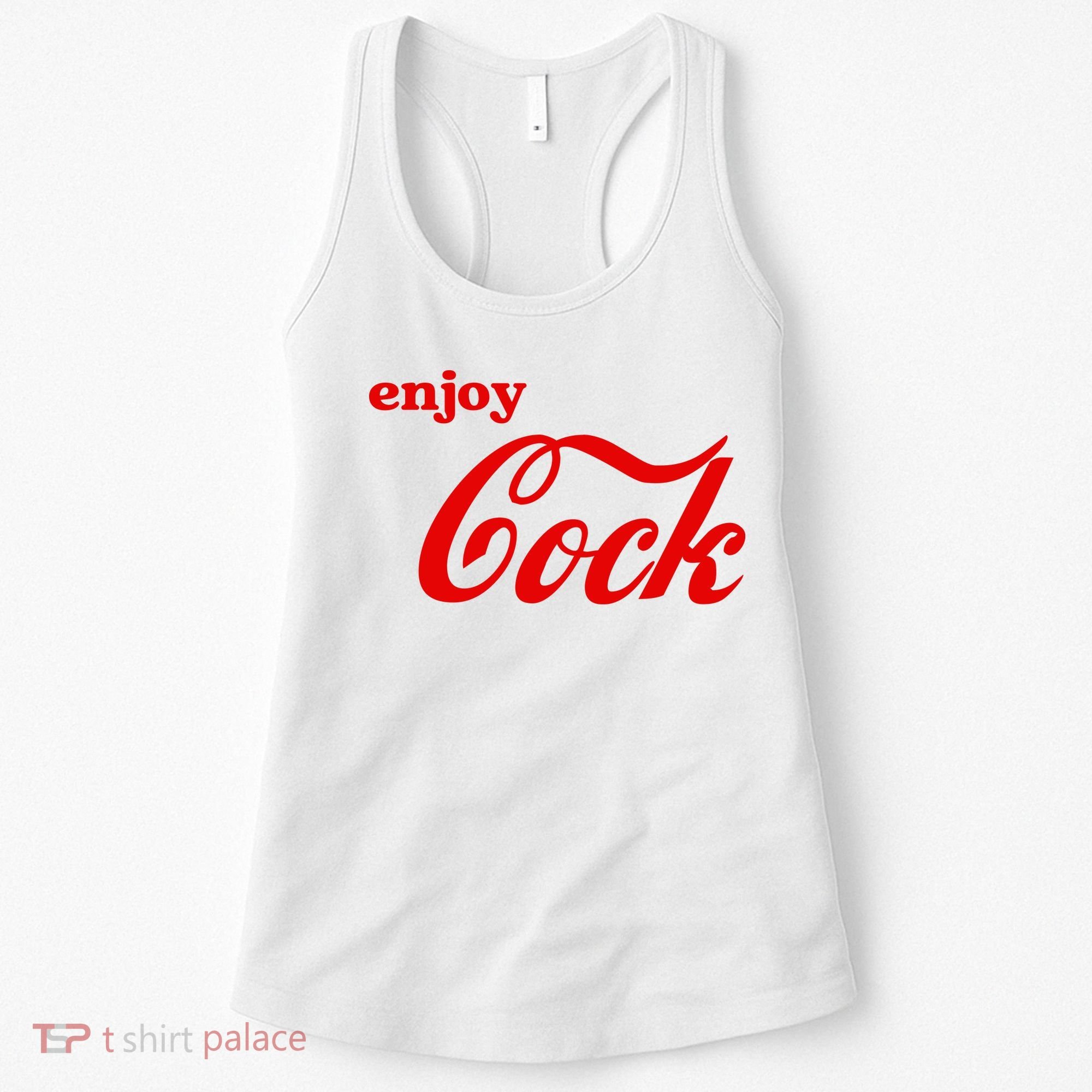 Enjoy Cock Funny Parody Logo Gift Women's Tank Top
