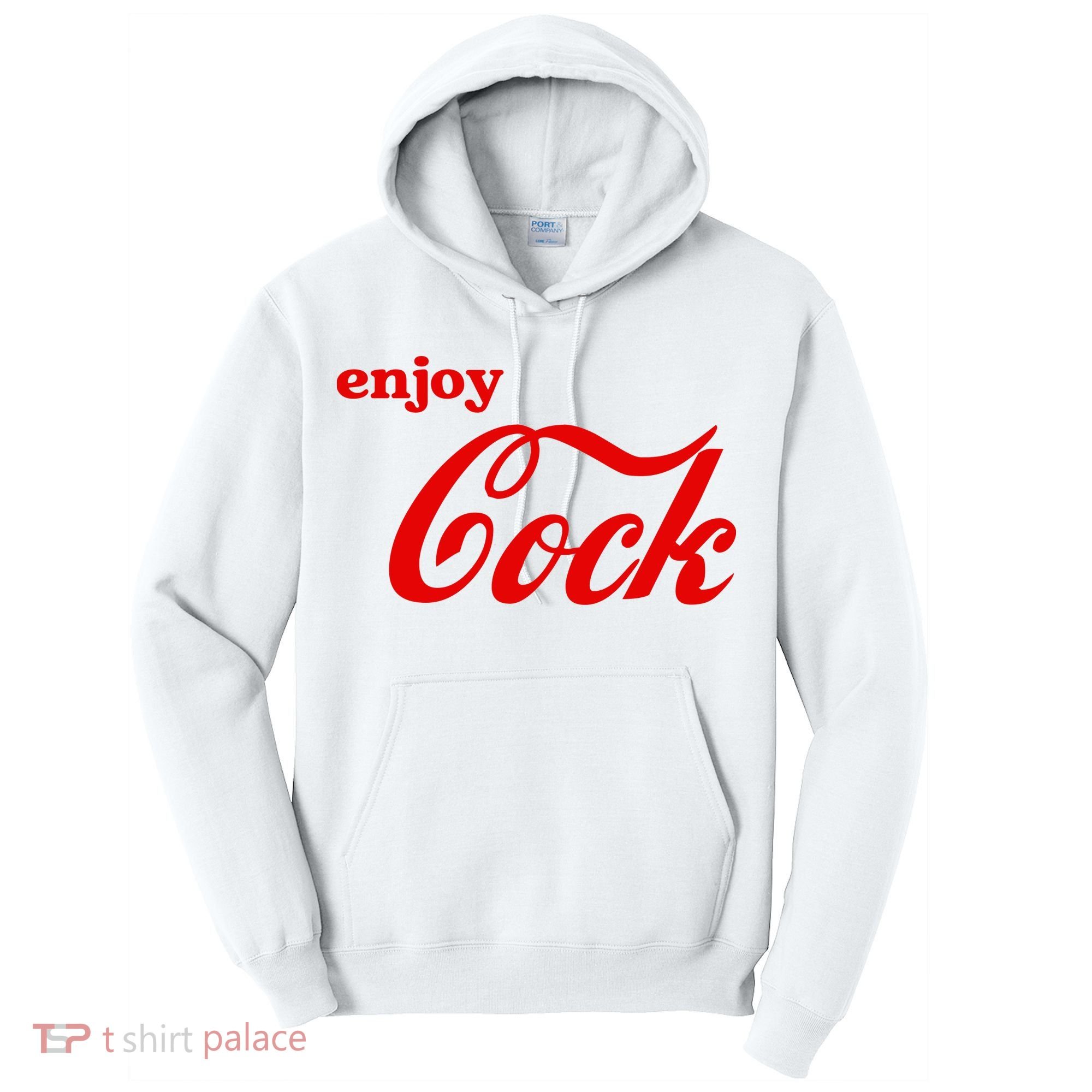 Enjoy Cock Funny Parody Logo Gift Tall Hoodie