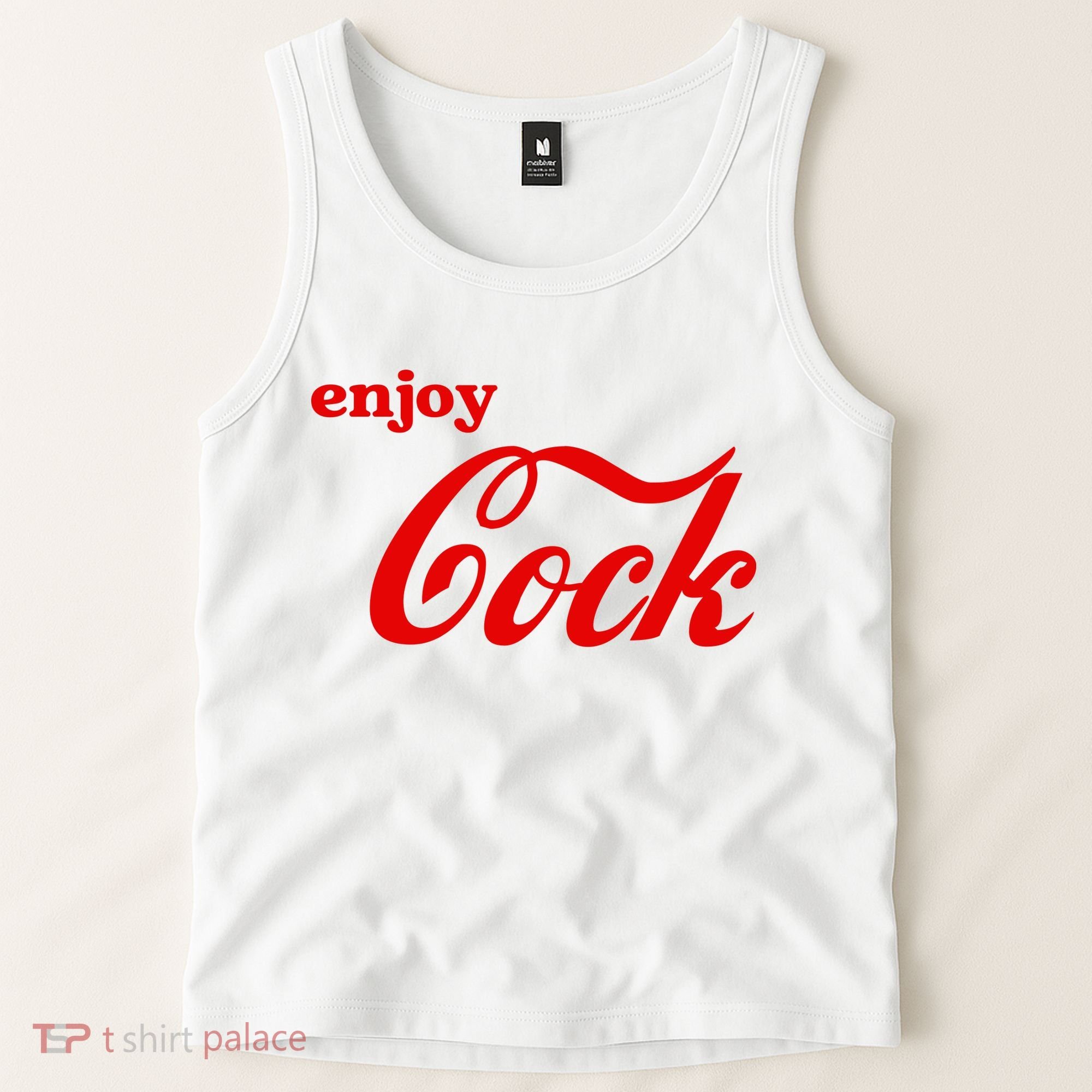 Enjoy Cock Funny Parody Logo Gift Tank Top
