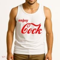 Enjoy Cock Funny Parody Logo Gift Tank Top thumb 3