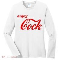 Enjoy Cock Funny Parody Logo Gift Women's Long Sleeve Shirt thumb 0