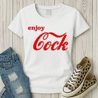 Enjoy Cock Funny Parody Logo Gift Women's T-Shirt thumb 3