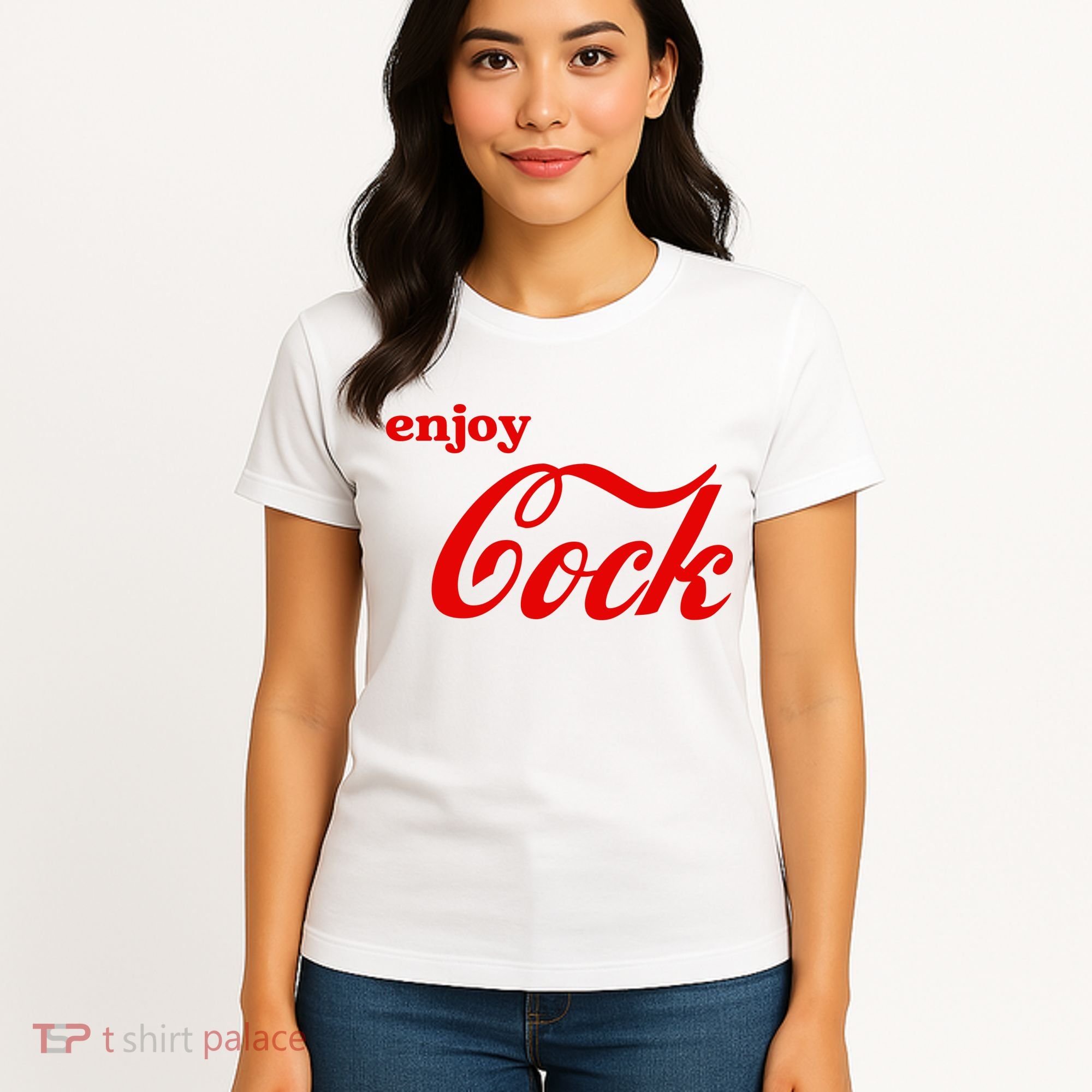 Enjoy Cock Funny Parody Logo Gift Women's T-Shirt