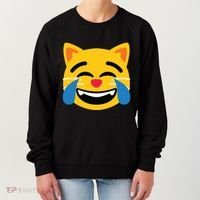 Emoticon Cat Face With Tears Of Joy Women's Sweatshirt thumb 0