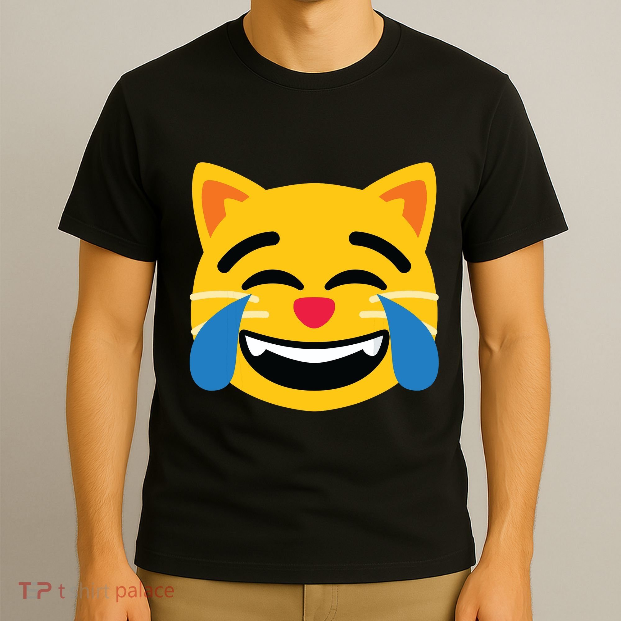 Emoticon Cat Face With Tears Of Joy T-Shirt