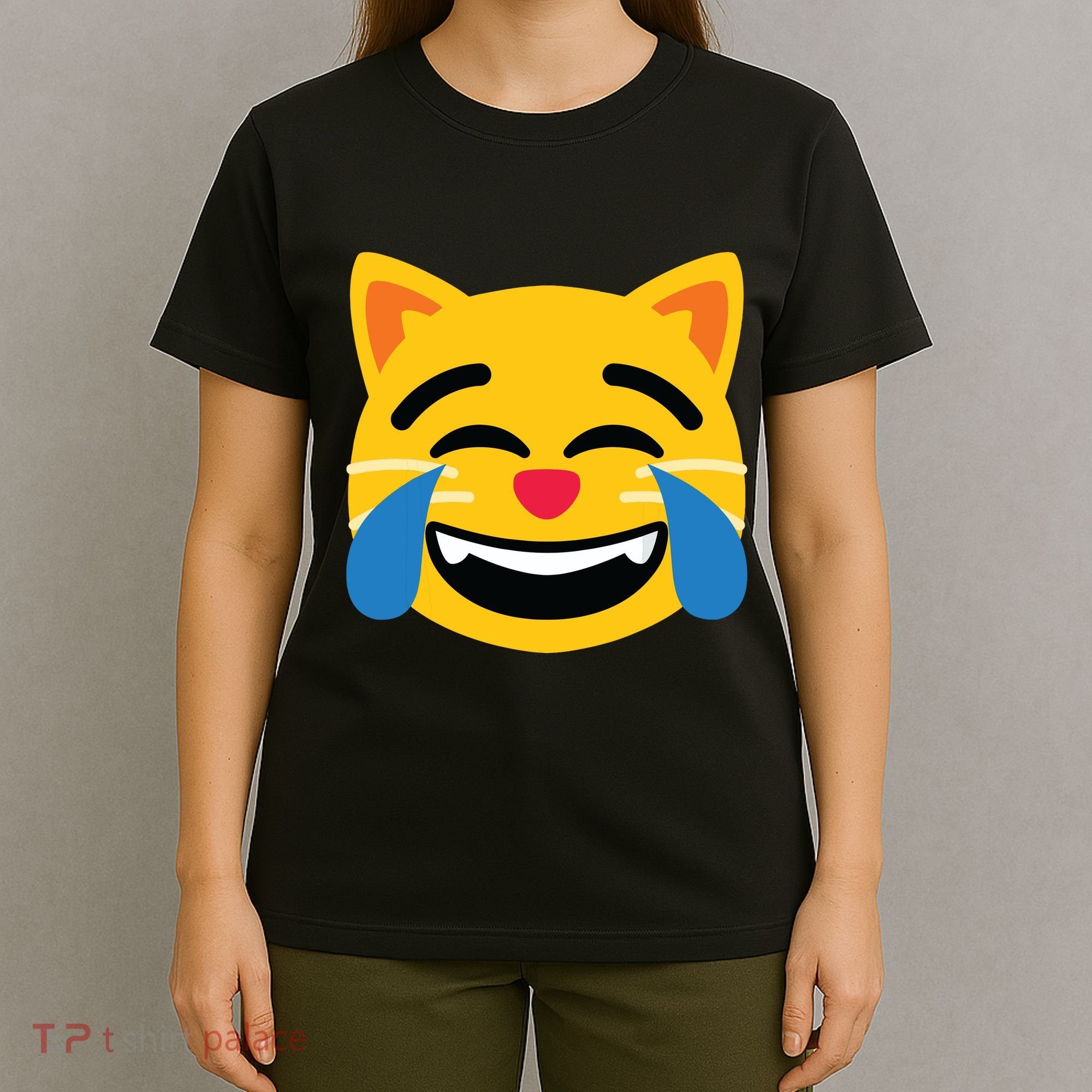 Emoticon Cat Face With Tears Of Joy T-Shirt