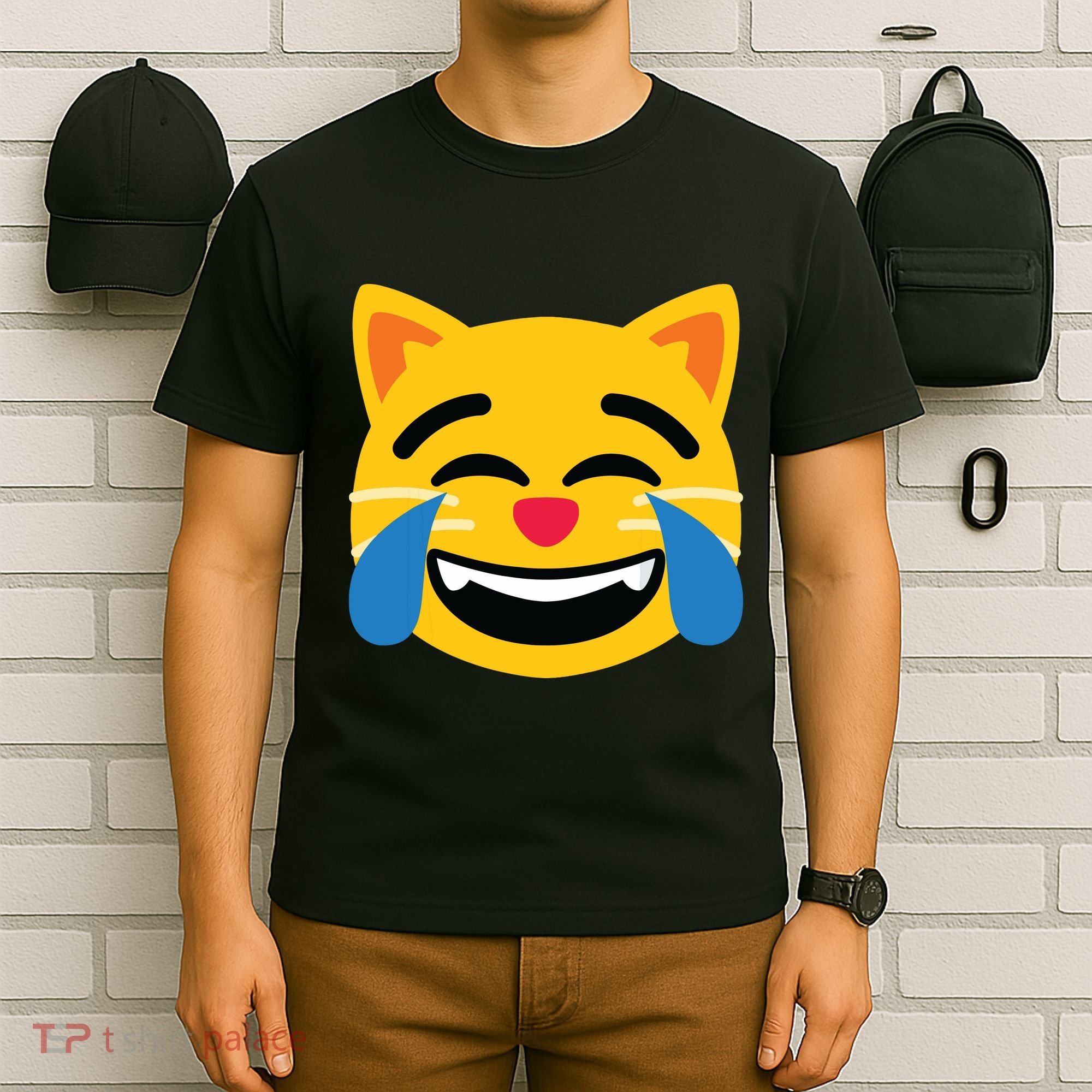 Emoticon Cat Face With Tears Of Joy T-Shirt