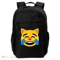 Emoticon Cat Face With Tears Of Joy Backpack thumb 0