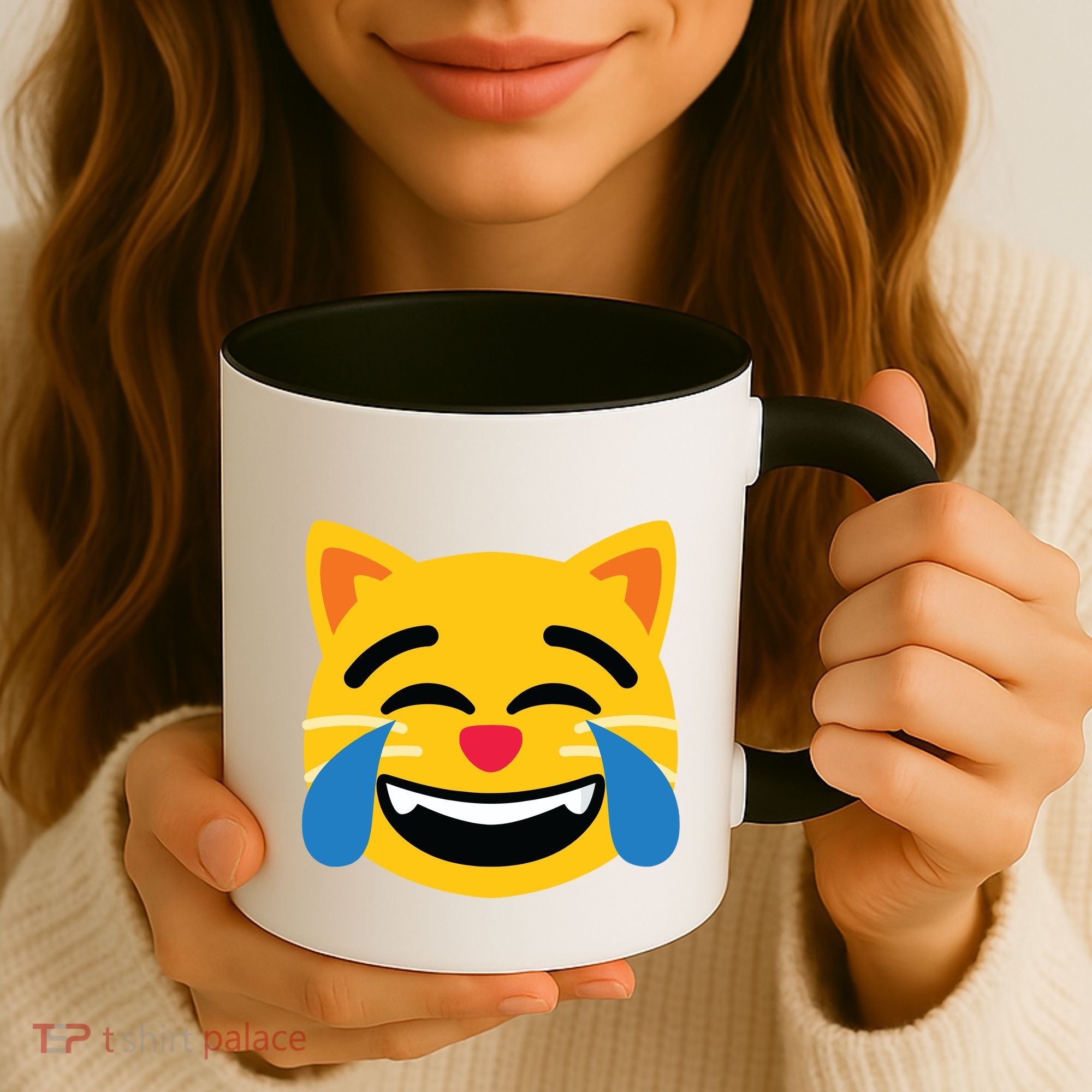 Emoticon Cat Face With Tears Of Joy Coffee Mug
