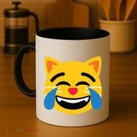 Emoticon Cat Face With Tears Of Joy Coffee Mug thumb 4