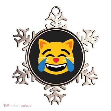 Emoticon Cat Face With Tears Of Joy Ornament