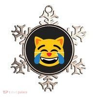 Emoticon Cat Face With Tears Of Joy Ornament thumb 0