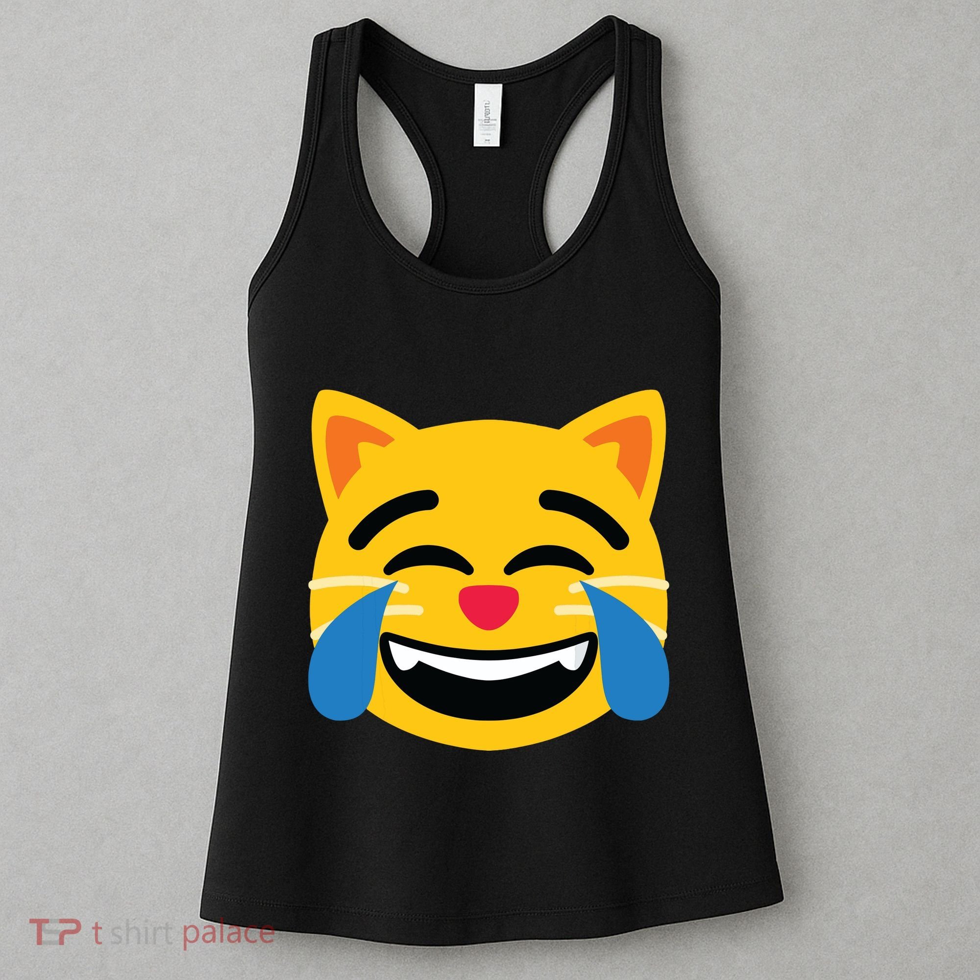 Emoticon Cat Face With Tears Of Joy Women's Tank Top