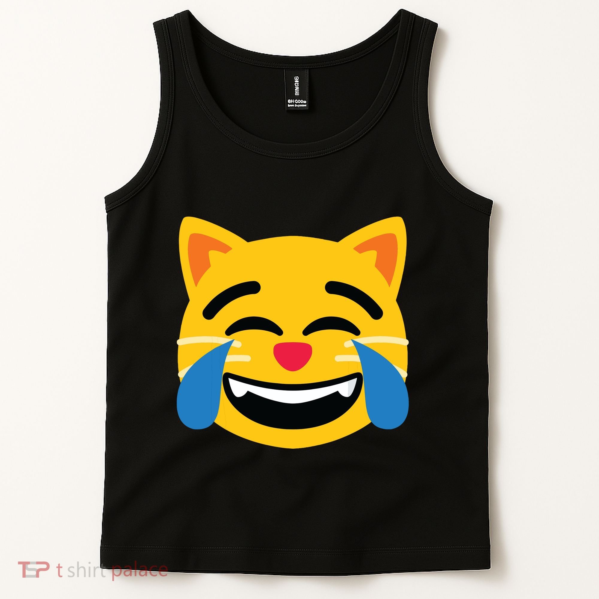 Emoticon Cat Face With Tears Of Joy Tank Top