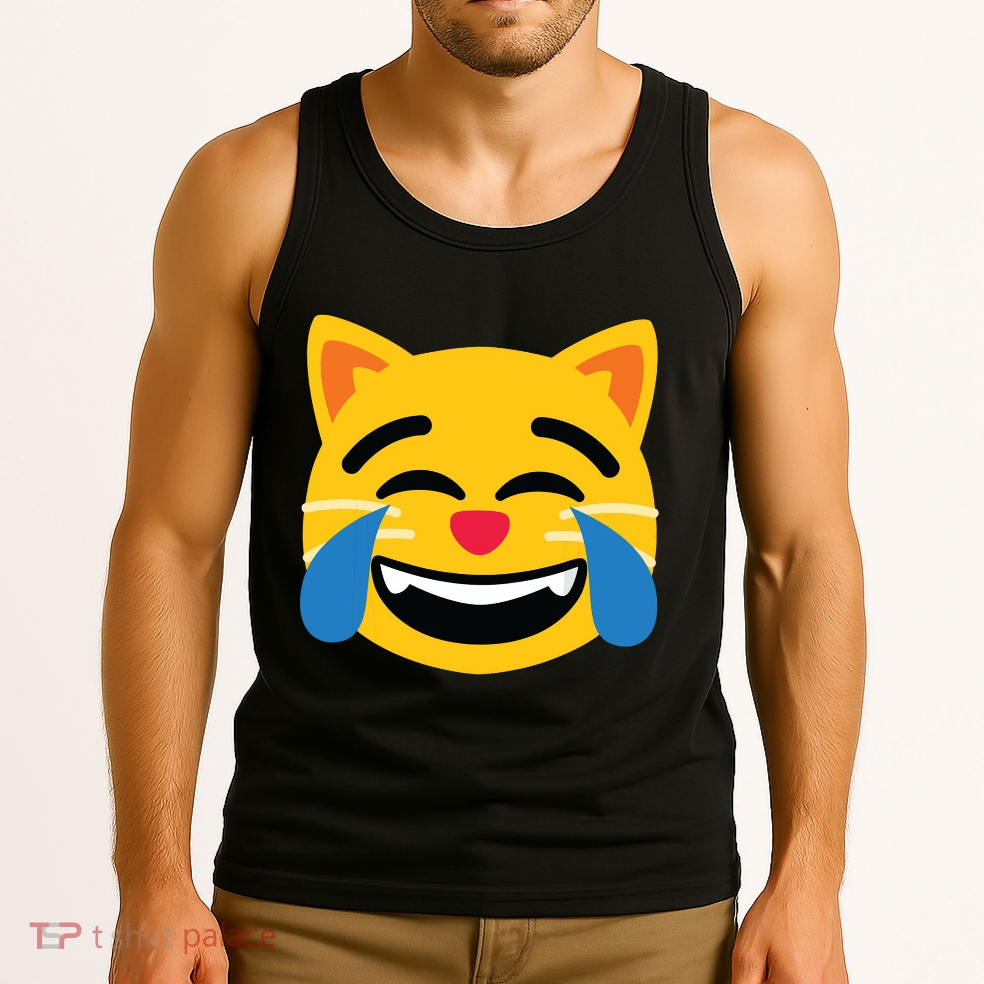 Emoticon Cat Face With Tears Of Joy Tank Top