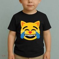 Emoticon Cat Face With Tears Of Joy Toddler T-Shirt thumb 2