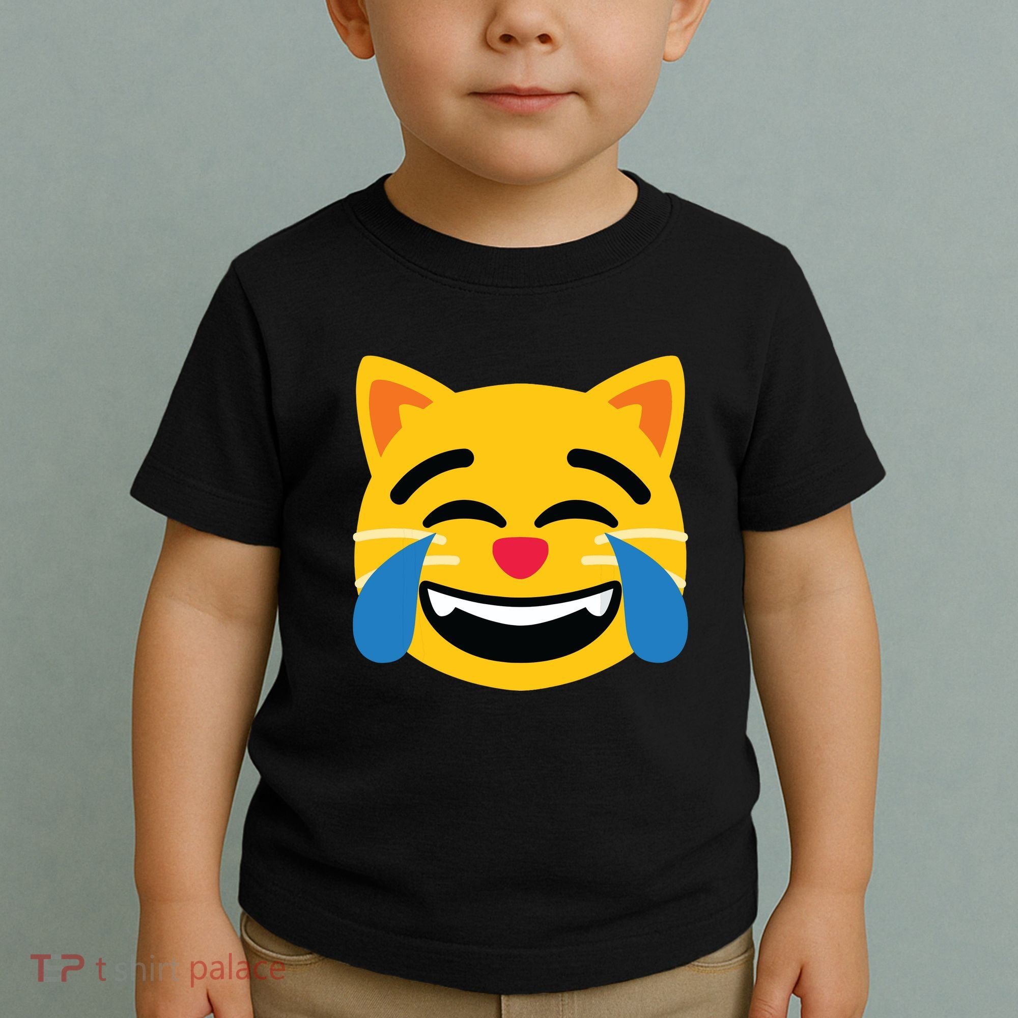 Emoticon Cat Face With Tears Of Joy Toddler T-Shirt