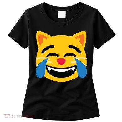 Emoticon Cat Face With Tears Of Joy Women's T-Shirt