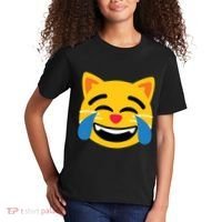 Emoticon Cat Face With Tears Of Joy Kids T-Shirt thumb 2