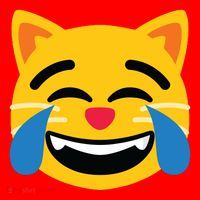 Emoticon Cat Face With Tears Of Joy Santa Hat thumb 1