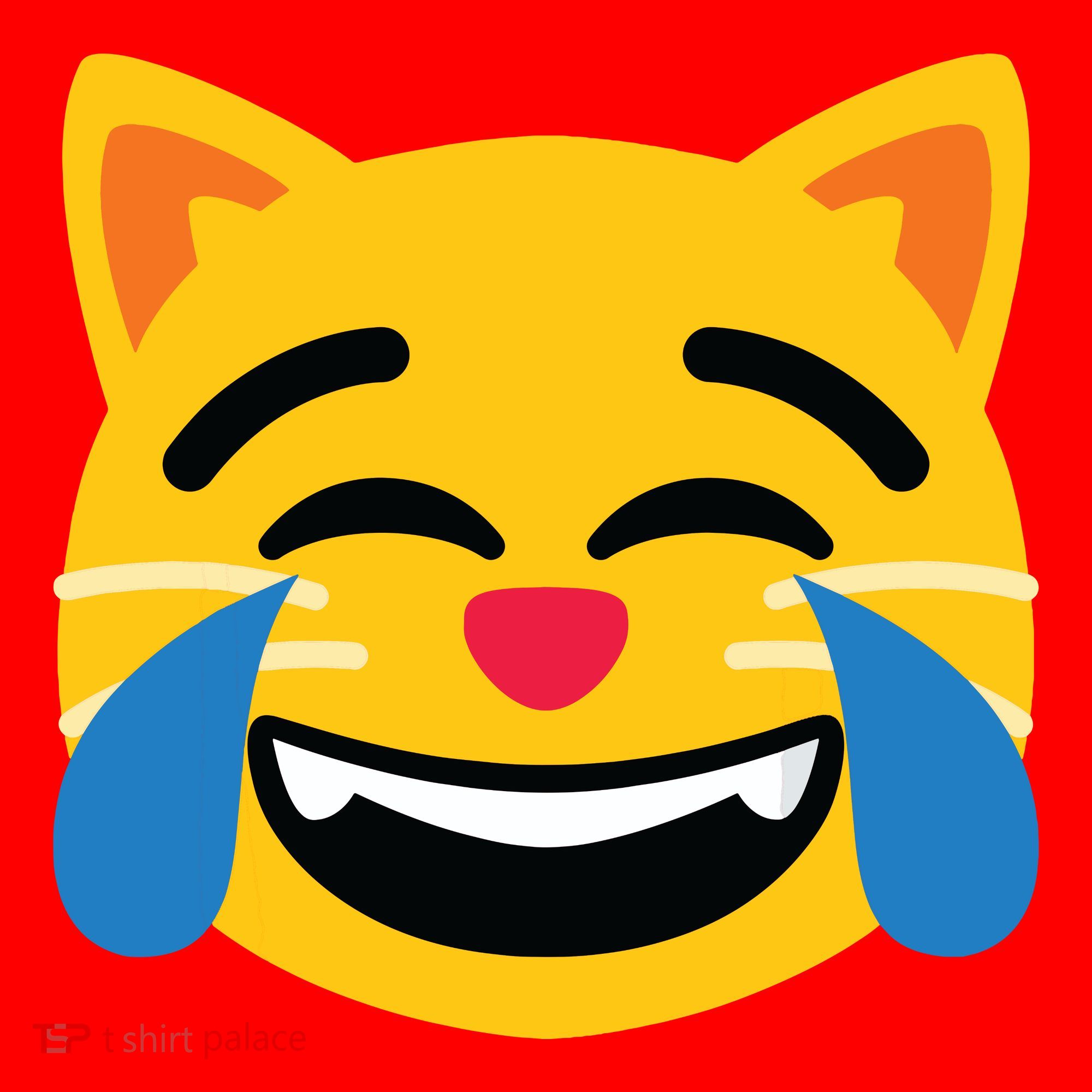 Emoticon Cat Face With Tears Of Joy Santa Hat