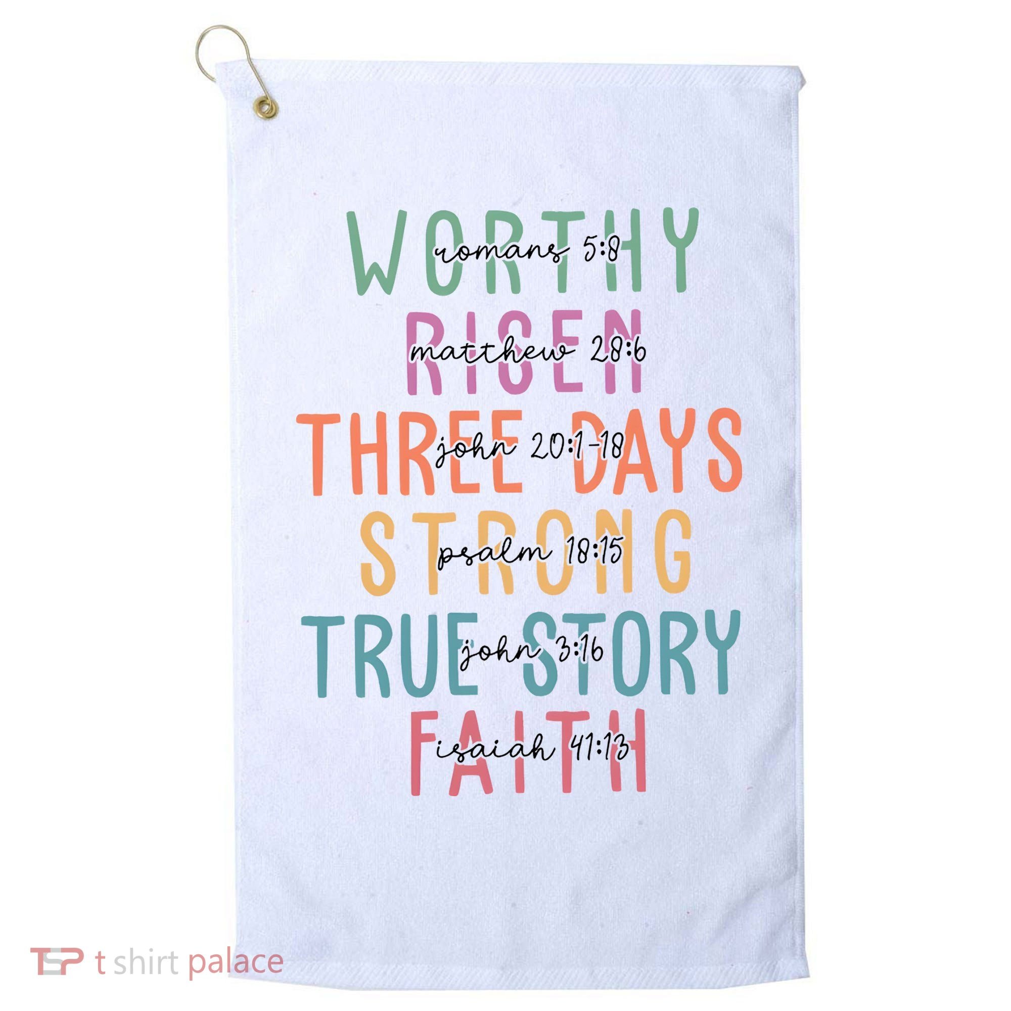 Easter Christian Family A Lot Can Happen Golf Towel