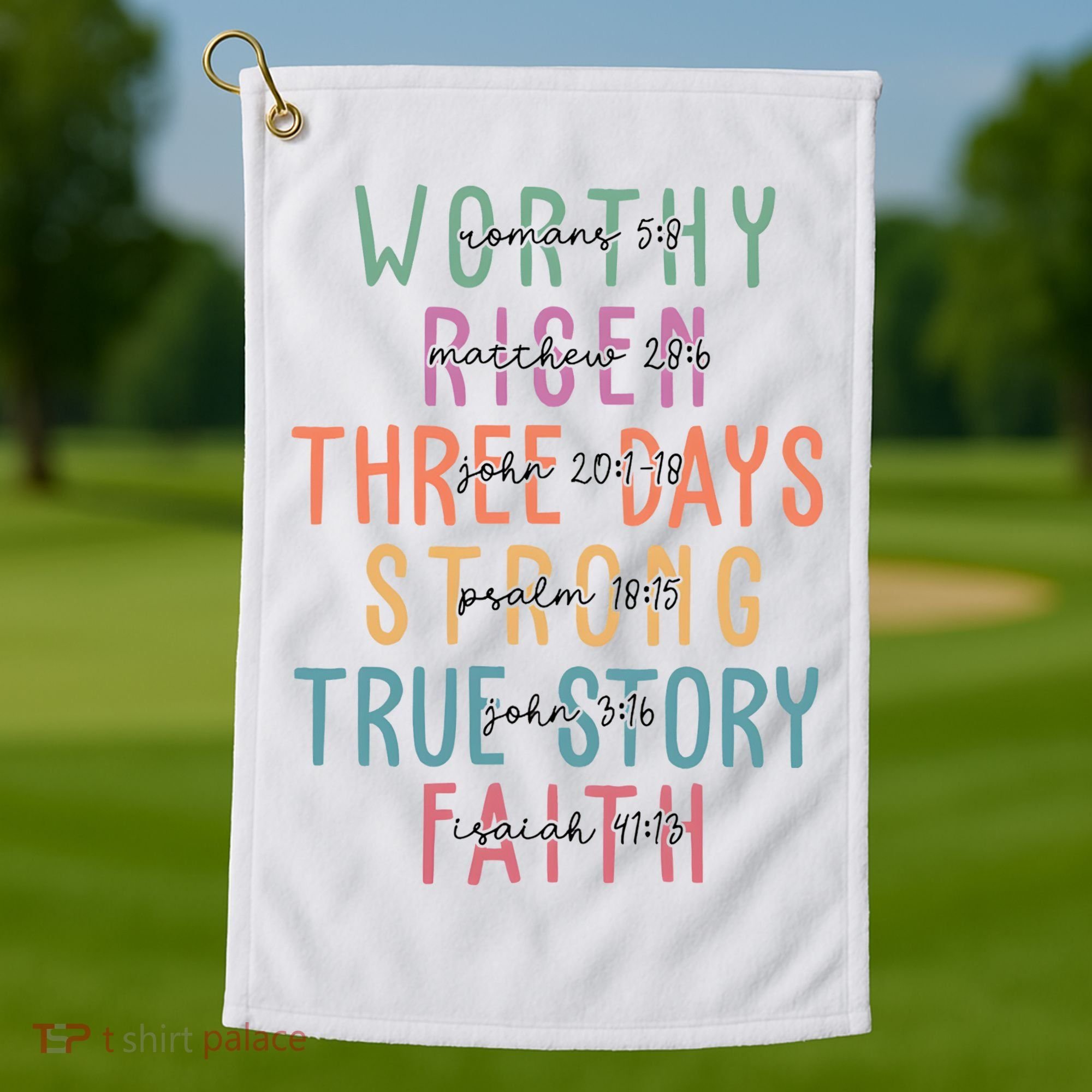Easter Christian Family A Lot Can Happen Golf Towel
