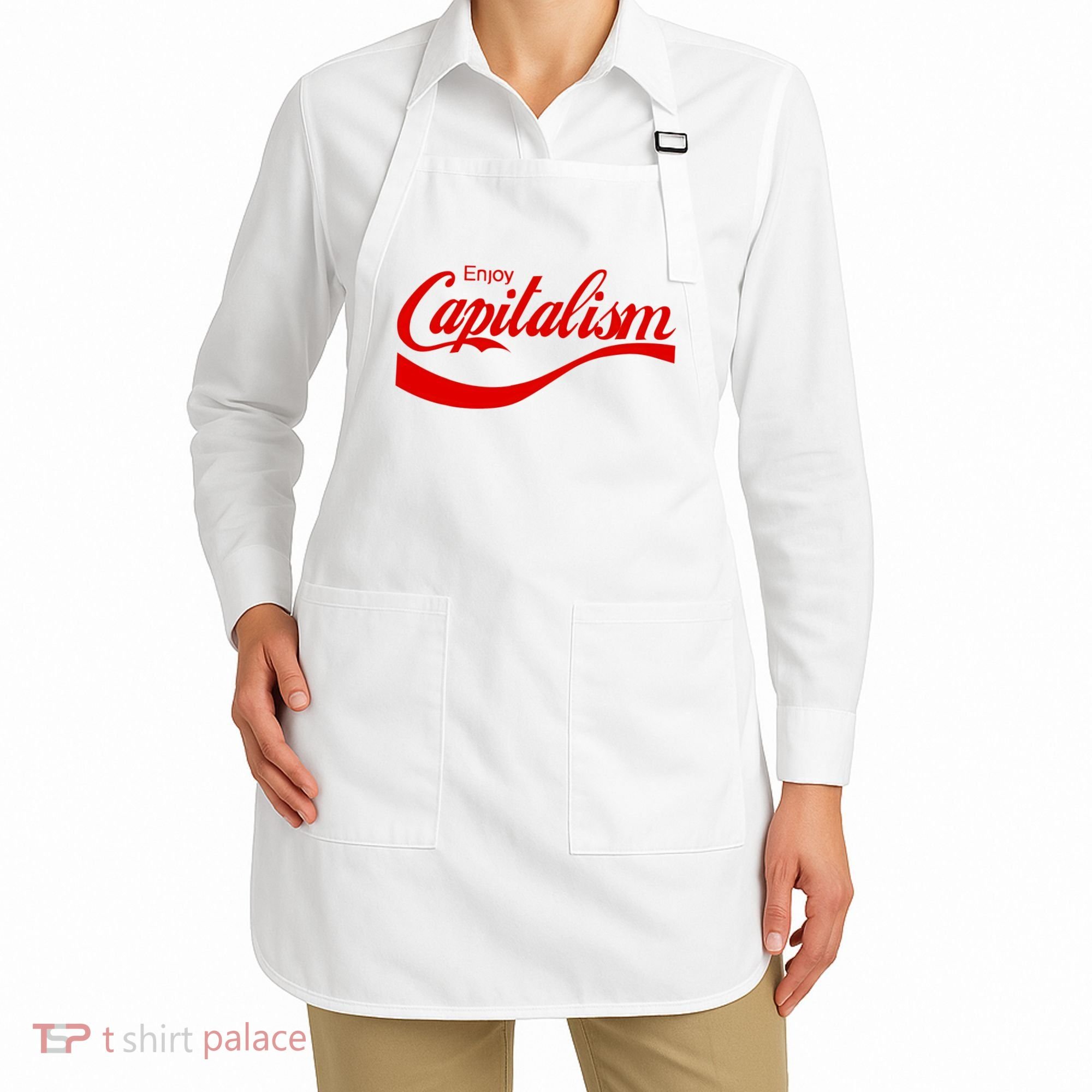 Enjoy Capitalism Funny Parody Political Humor Apron