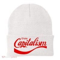 Enjoy Capitalism Funny Parody Political Humor Beanie thumb 0