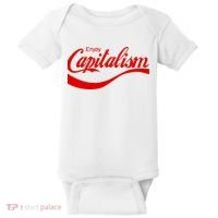 Enjoy Capitalism Funny Parody Political Humor Baby Bodysuit thumb 0