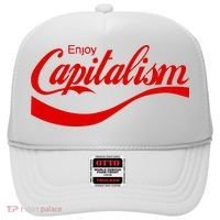 Enjoy Capitalism Funny Parody Political Humor Hat thumb 0