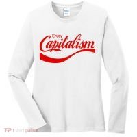 Enjoy Capitalism Funny Parody Political Humor Women's Long Sleeve Shirt thumb 0