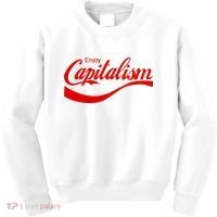 Enjoy Capitalism Funny Parody Political Humor Kids Sweatshirt thumb 0